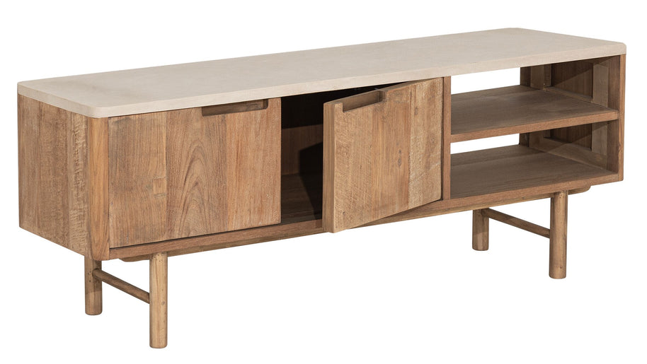 TV stand Bliss Mortex No.2 small, 2 doors, 2 open racks