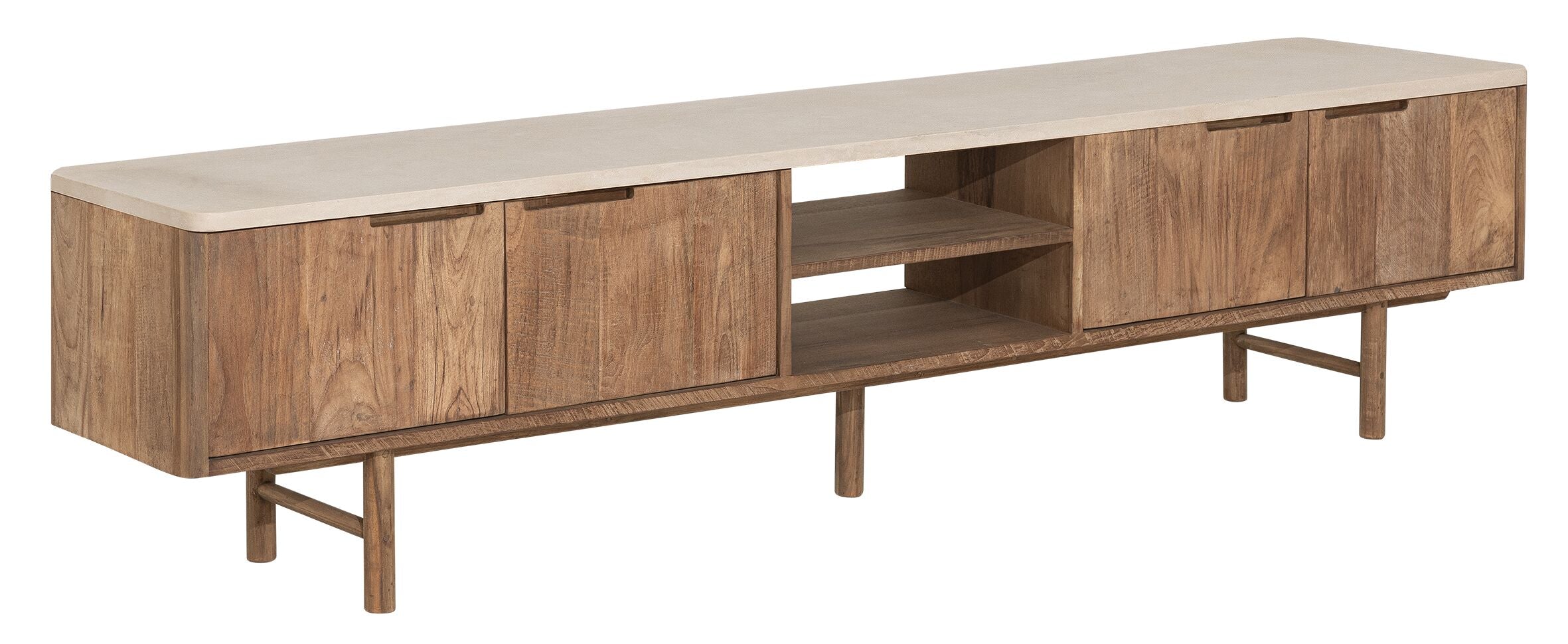 TV stand Bliss Mortex No.2 large, 4 doors, 2 open racks