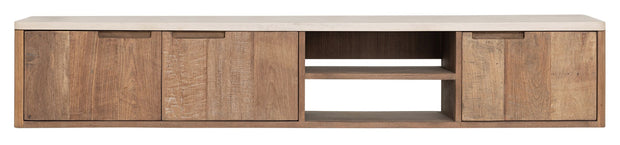 Hanging TV stand Bliss Mortex No.2 medium, 3 doors, 2 open racks