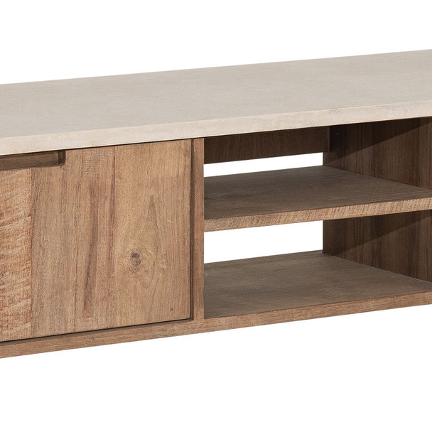 Hanging TV stand Bliss Mortex No.2 large, 4 doors, 2 open racks