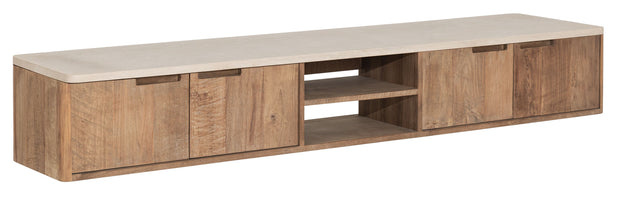Hanging TV stand Bliss Mortex No.2 large, 4 doors, 2 open racks