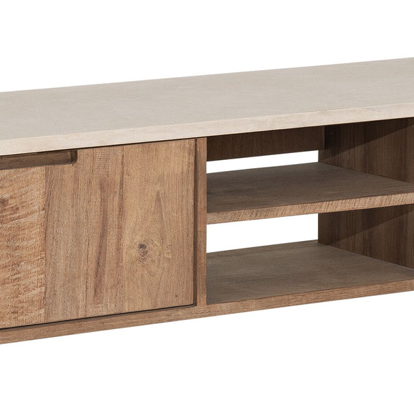 Hanging TV stand Bliss Mortex No.2 large, 4 doors, 2 open racks
