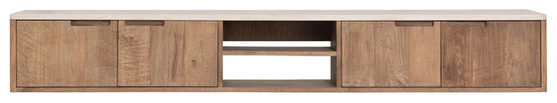 Hanging TV stand Bliss Mortex No.2 large, 4 doors, 2 open racks