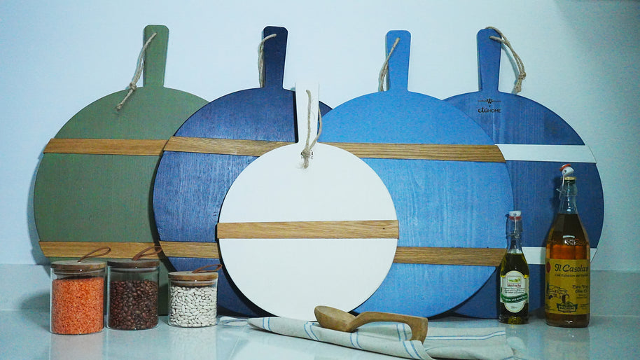 Deep Blue Round Charcuterie Board