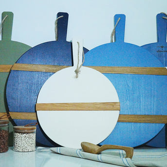 Deep Blue Round Charcuterie Board
