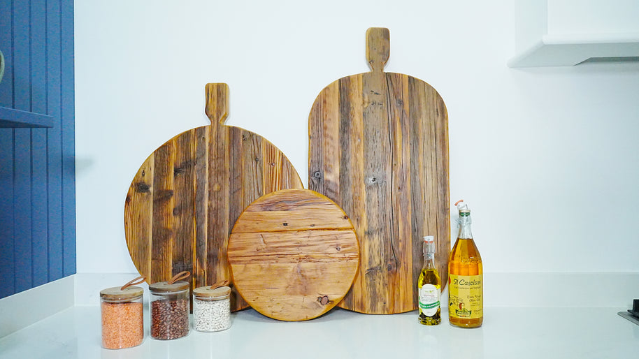 Classic Oversized Round Footed Serving Board