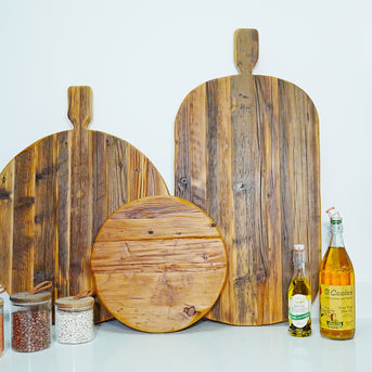 Classic Oversized Round Footed Serving Board