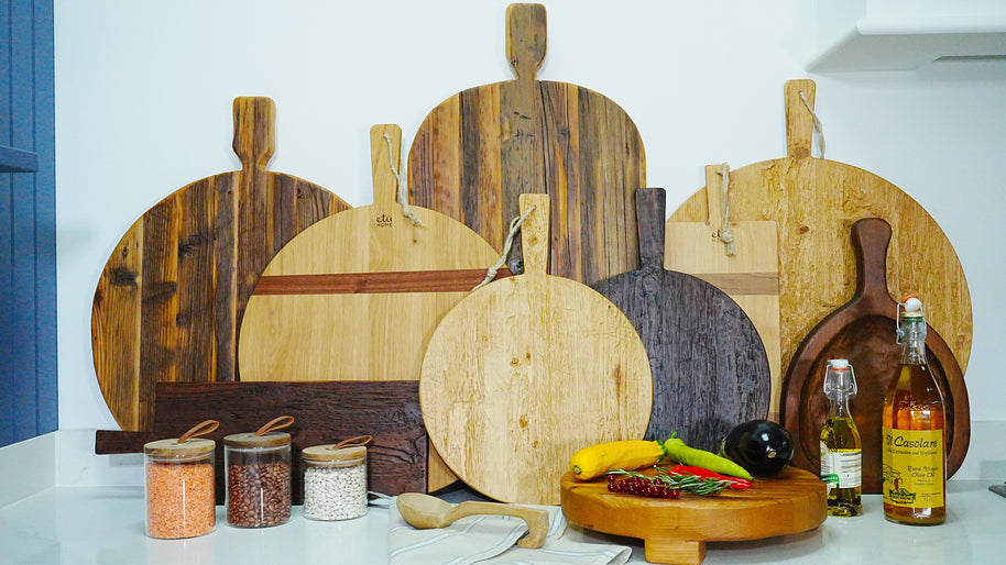 Classic Oversized Round Footed Serving Board