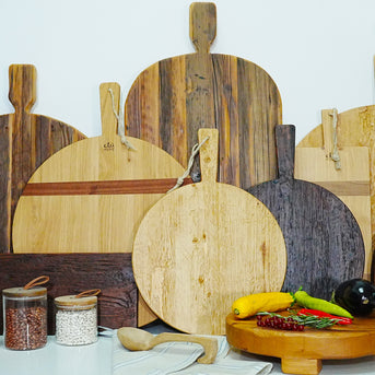 Classic Oversized Round Footed Serving Board