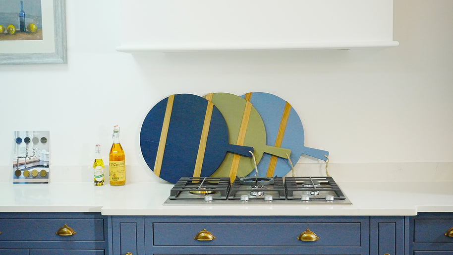 Deep Blue Round Charcuterie Board