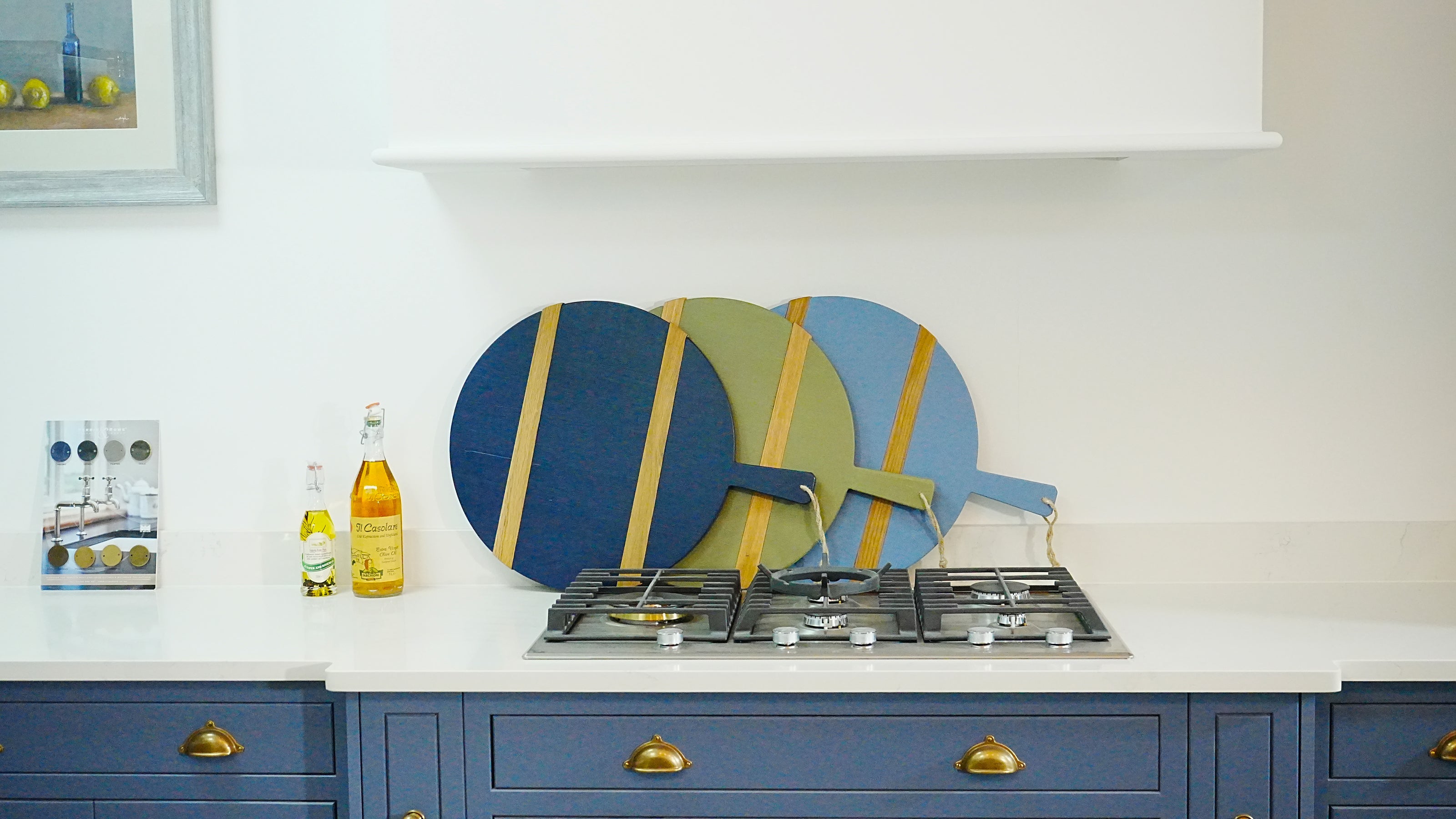 Deep Blue Round Charcuterie Board