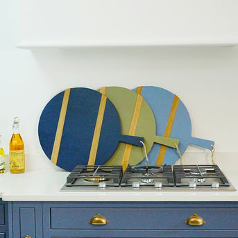 Deep Blue Round Charcuterie Board