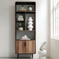 Bookcase Evo – 2 Doors, 5 Open Racks