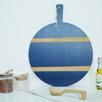 Deep Blue Round Charcuterie Board