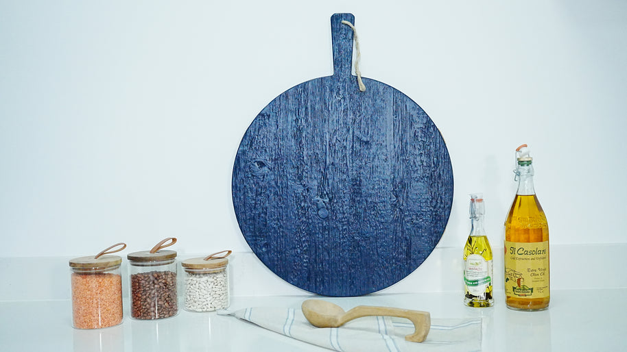 Deep Blue Round Charcuterie Board