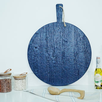 Deep Blue Round Charcuterie Board