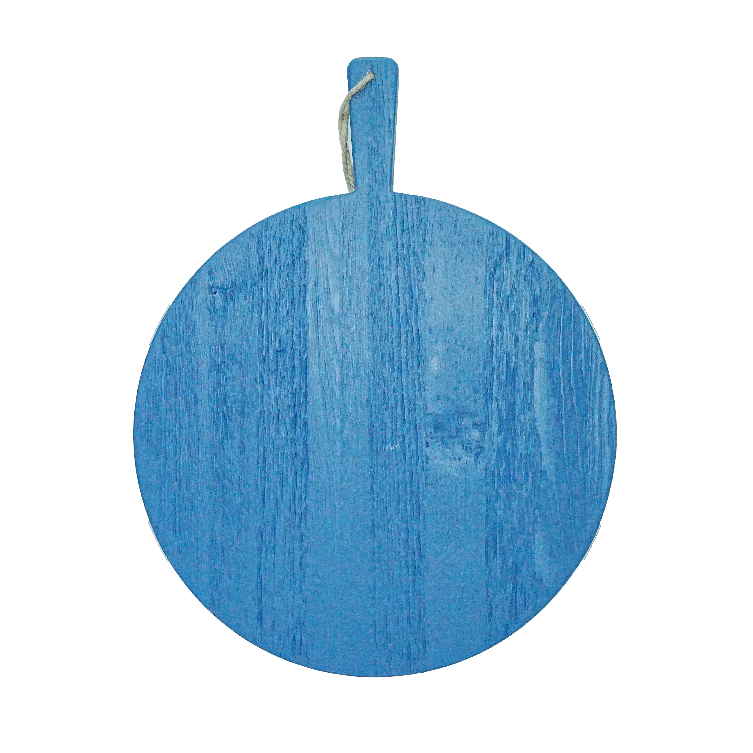 Blue Round Charcuterie Board | White