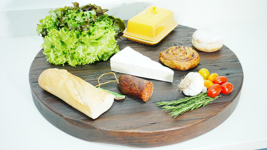 Black Round Serving Board