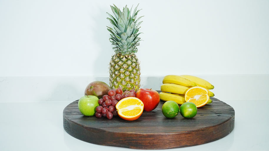 Black Round Serving Board