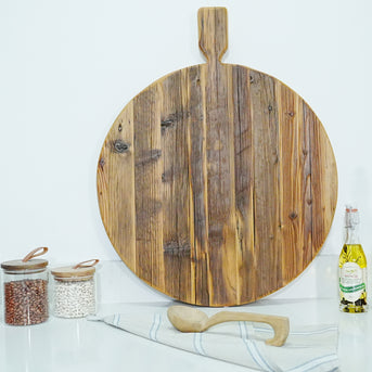Classic Oversized Round Footed Serving Board