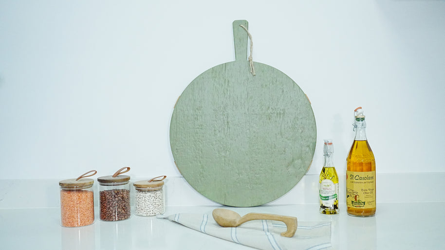 Green Round Charcuterie Board