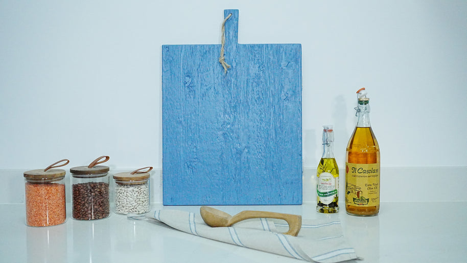 Blue Rectangle Charcuterie Board