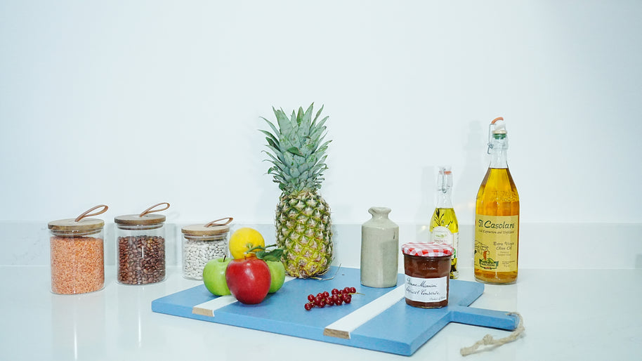 Blue Rectangle Charcuterie Board