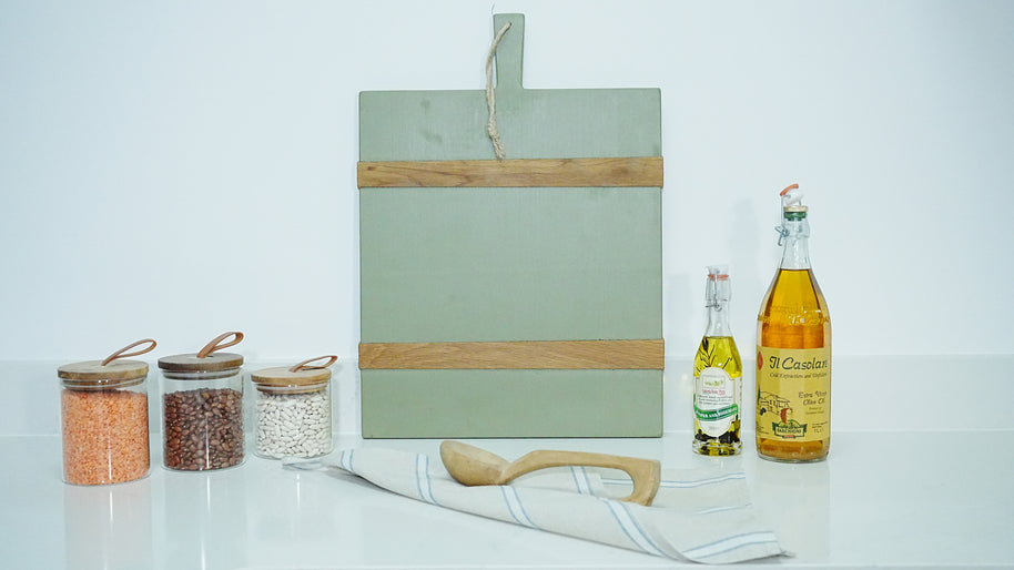 Green Rectangle Charcuterie Board