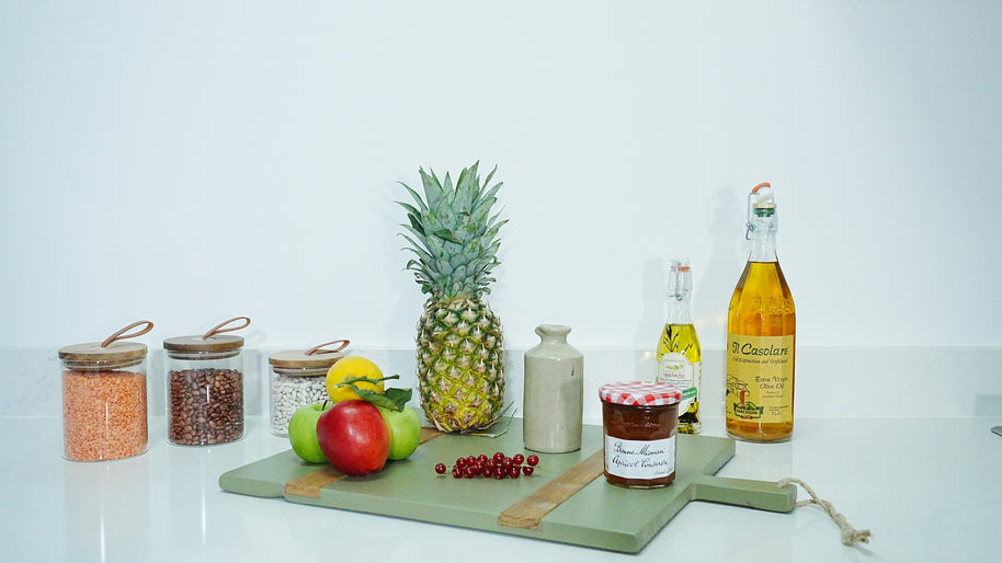 Green Rectangle Charcuterie Board