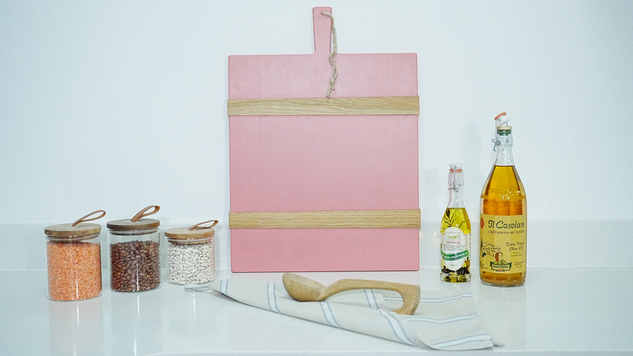 Pink Rectangle Charcuterie Board
