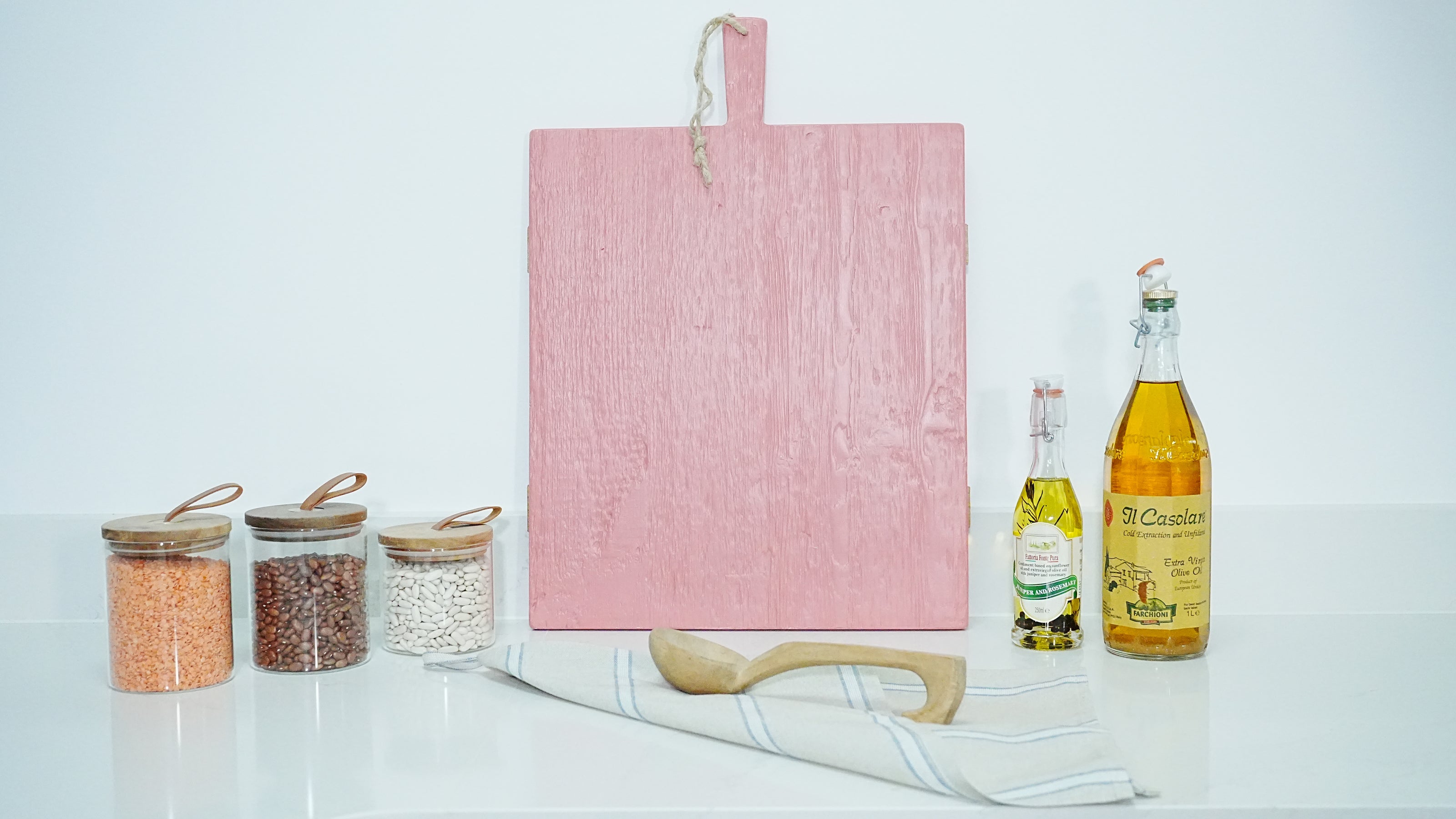 Pink Rectangle Charcuterie Board