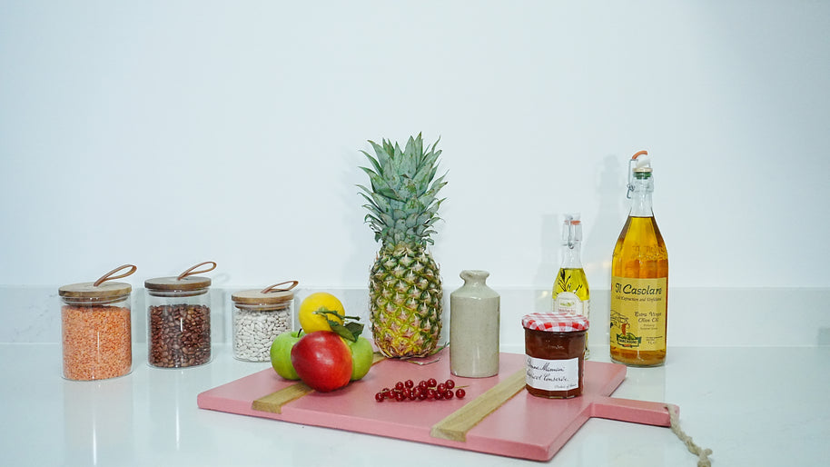 Pink Rectangle Charcuterie Board
