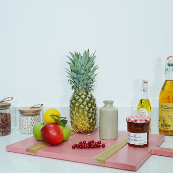 Pink Rectangle Charcuterie Board