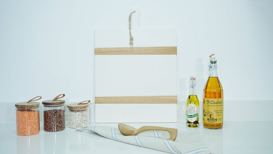 White Rectangle Charcuterie Board