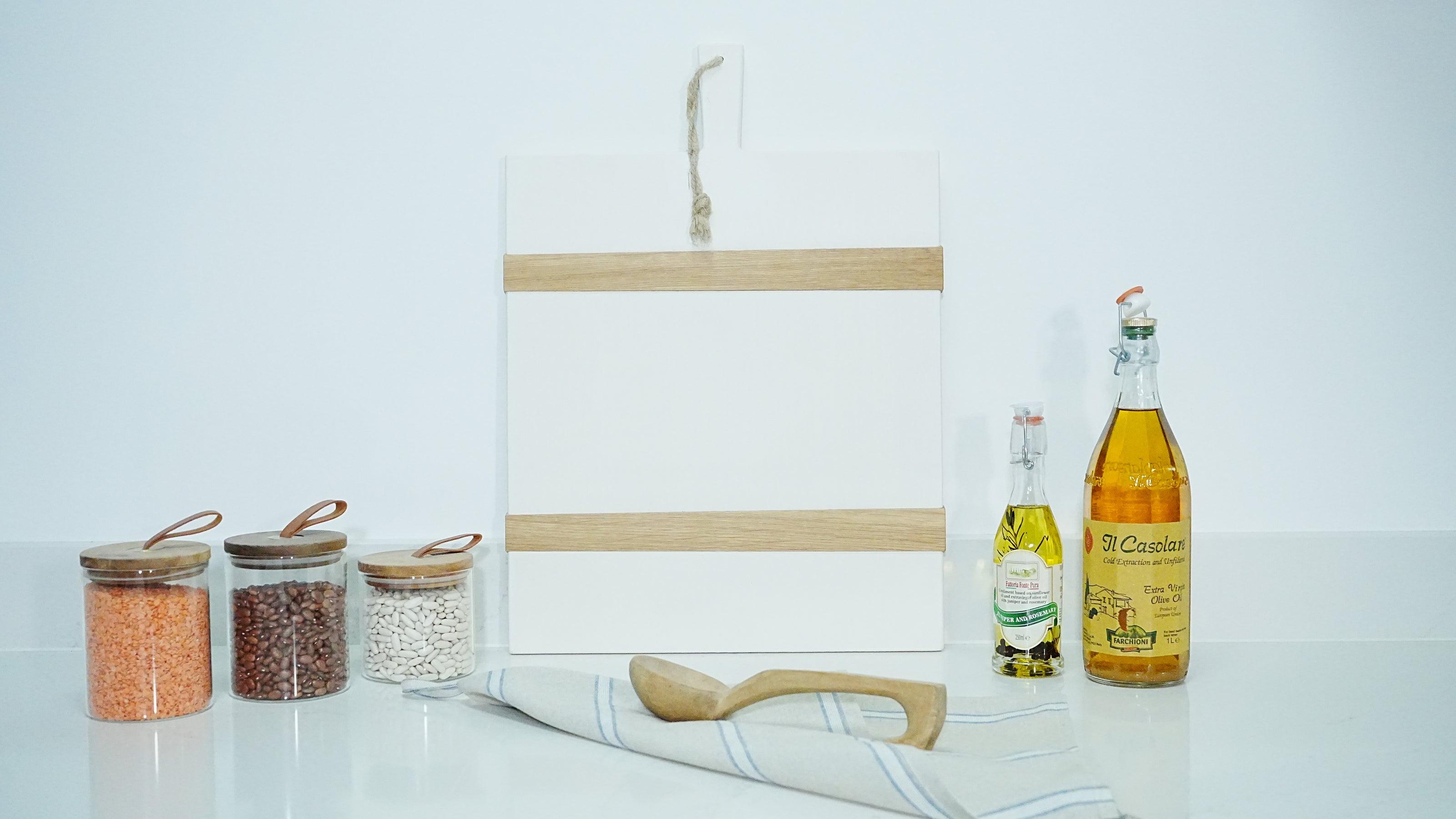 White Rectangle Charcuterie Board