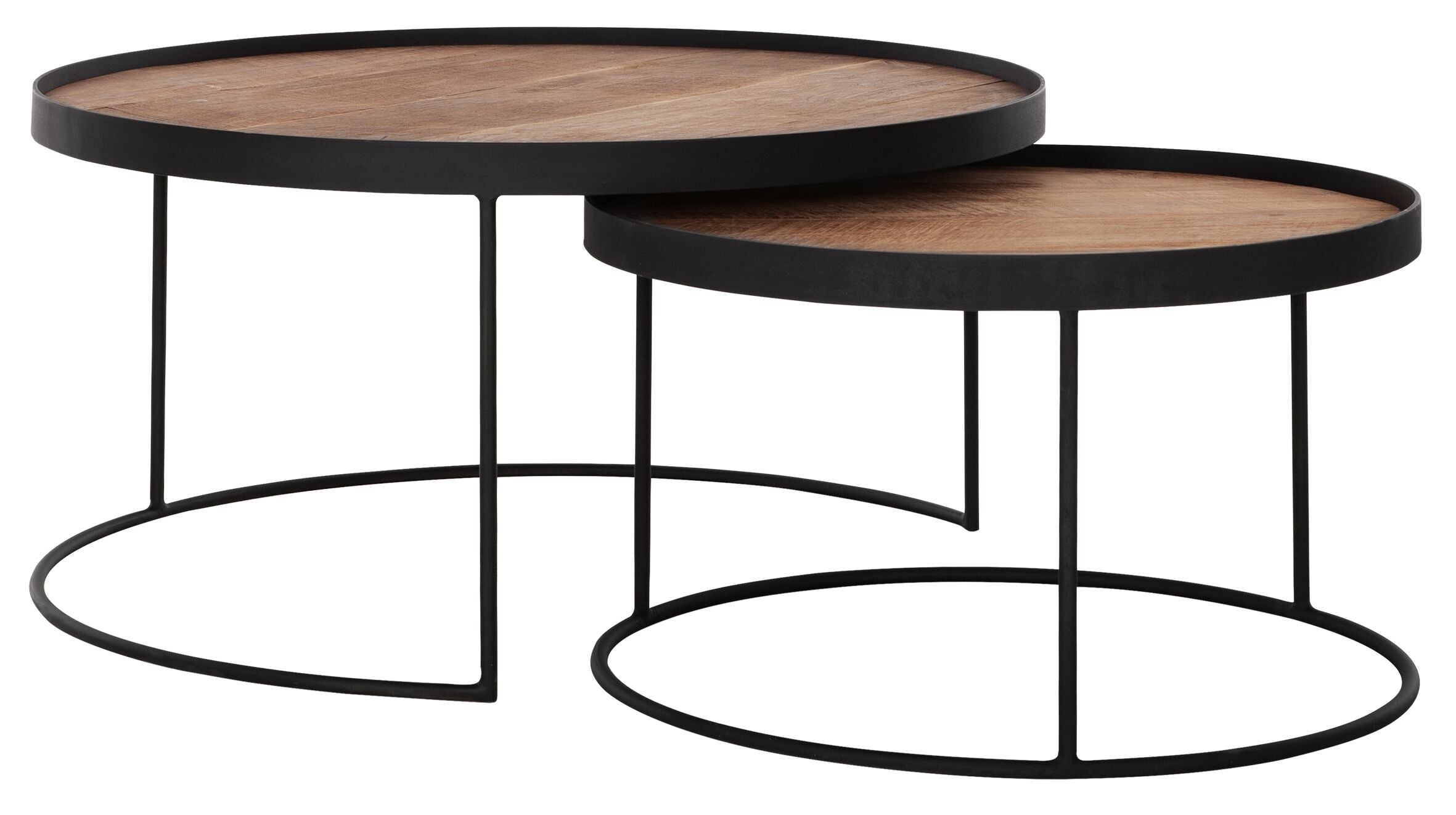 Coffee table Mercurius NATURAL, set of 2