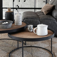 Coffee table Mercurius NATURAL, set of 2