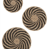 Wall panel Whirl BLACK, set of 3