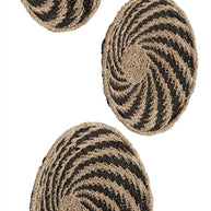 Wall panel Whirl BLACK, set of 3