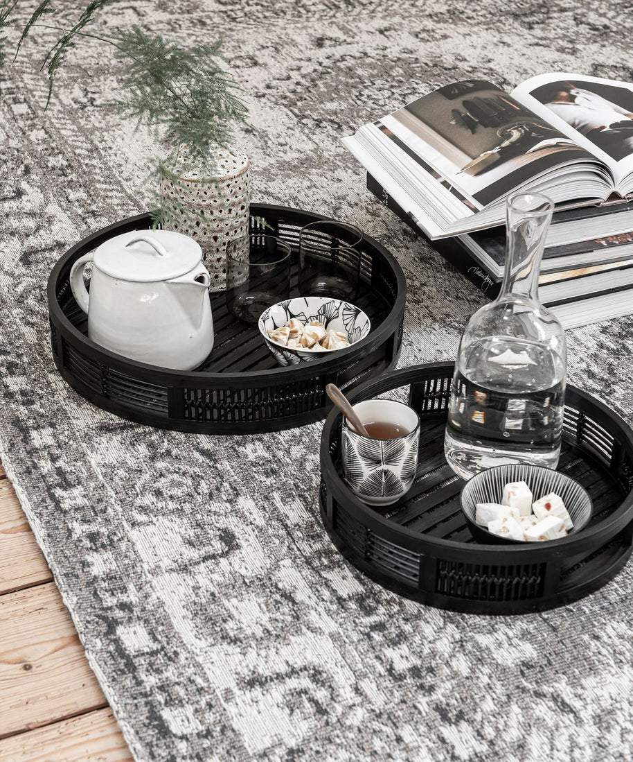 Large ML 445204 Algarve tray round s2 Black ML Sorbonne carpet sf1 DTP 11926262552159