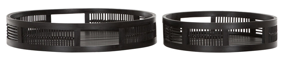 Large ML 445204 Algarve tray round set of 2 Black 1 8776262563954