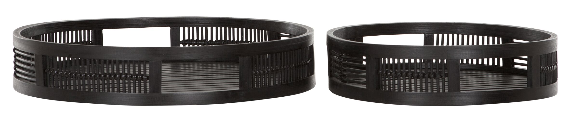 Large ML 445204 Algarve tray round set of 2 Black 1 8776262563954