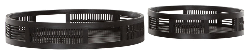 Large ML 445204 Algarve tray round set of 2 Black 2 8776262563942