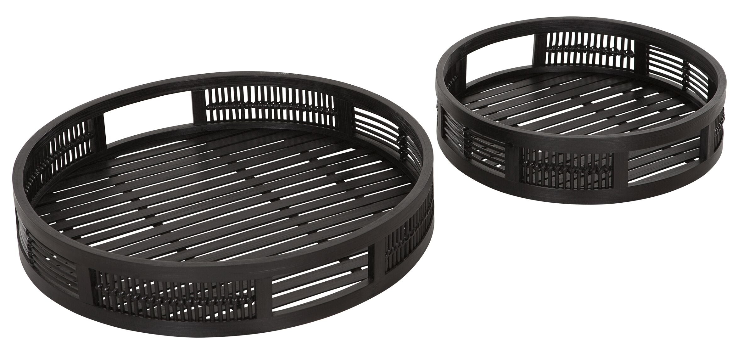 Large ML 445204 Algarve tray round set of 2 Black 3 8776262563943
