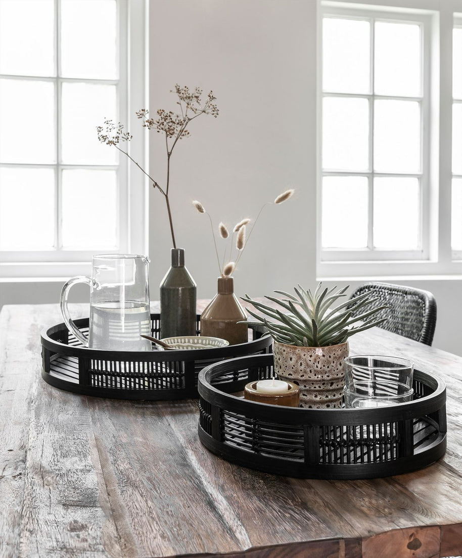 Large ML 445204 Algarve tray round set of 2 Black sf1 DTP 13170012584841