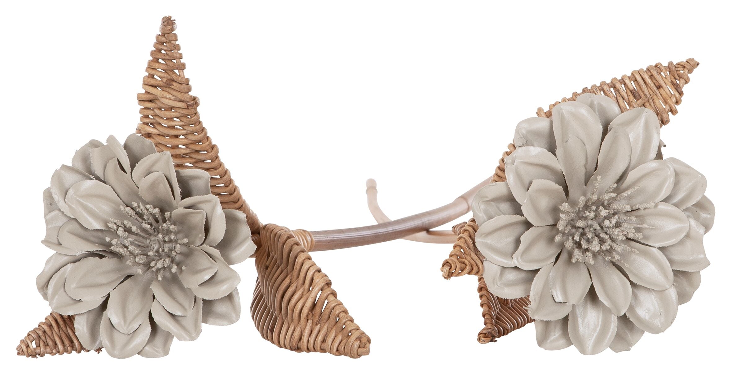 Large ML 524317 Rattan flower Light Grey 4 11288762553699