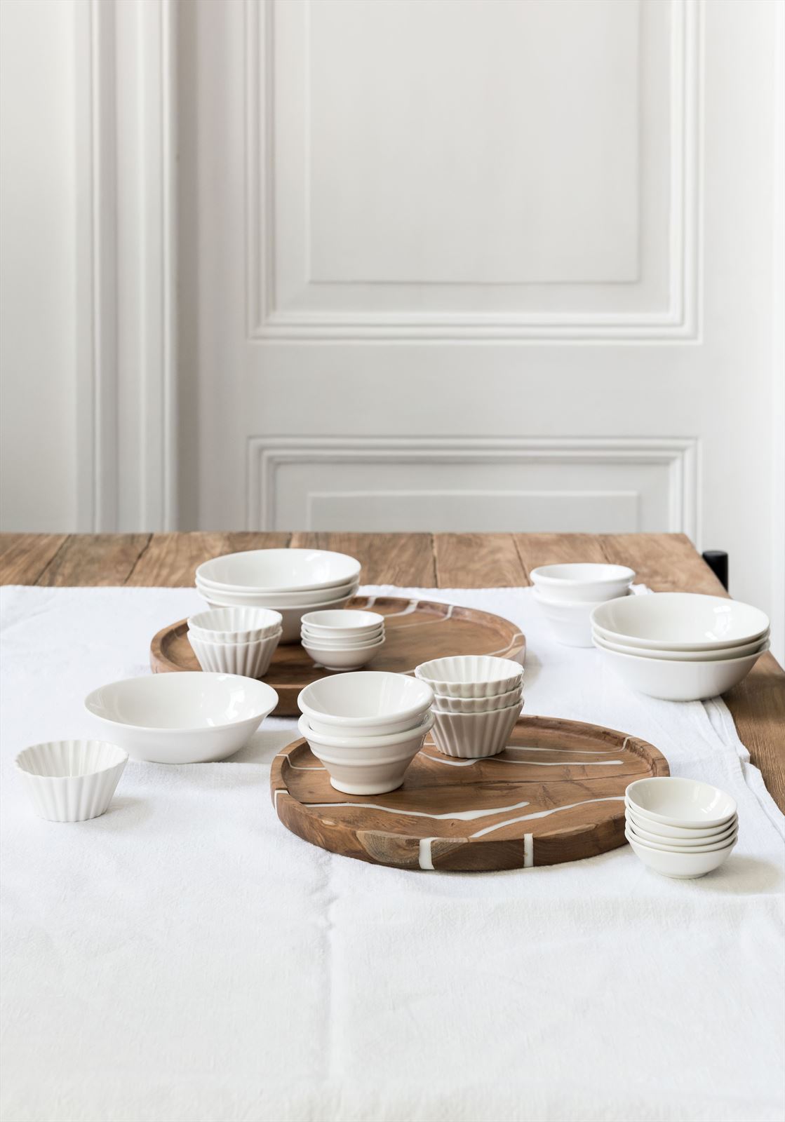 Trays Cream, set of 2  - ORDER by 2 pcs