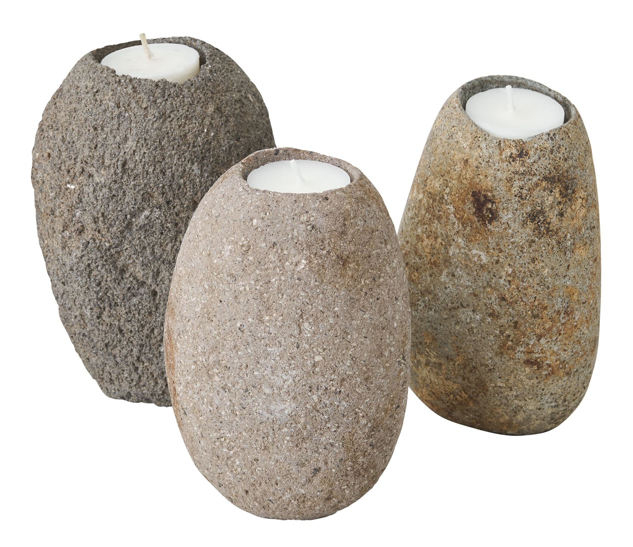 Candle holder Riverstone HIGH, set of 3