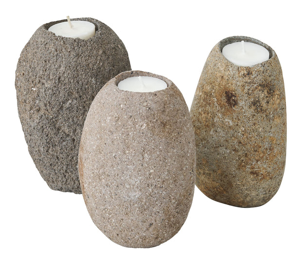 Candle holder Riverstone HIGH, set of 3