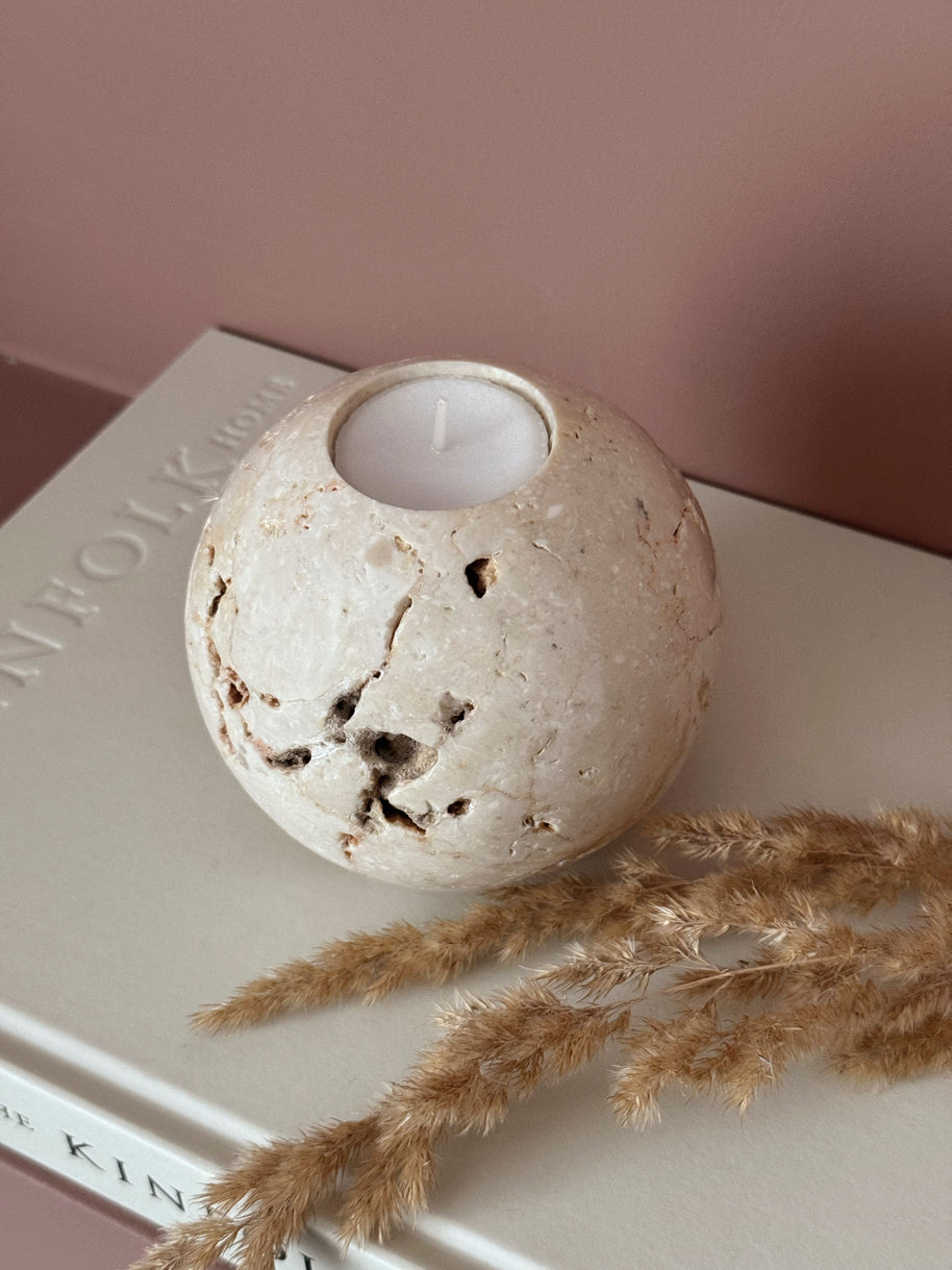 Candle holder Cheese Stone